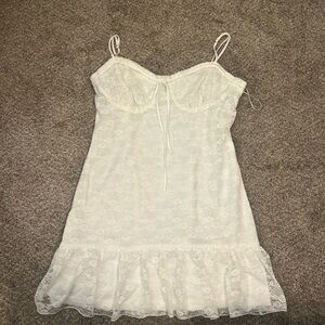 PacSun White Lace Slip Dress
